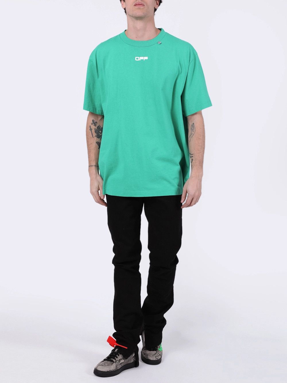Off-White Green Caravaggio Box Oversized T-Shirt Size US M / EU 48-50 / 2 - 3 Thumbnail