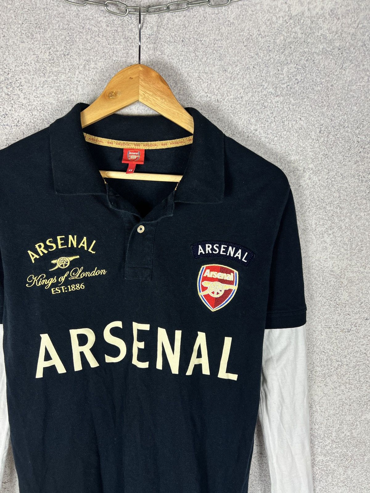 Vintage Arsenal Rugby Longsleeve Shirt Jersey Big Logo Size US XS / EU 42 / 0 - 2 Thumbnail