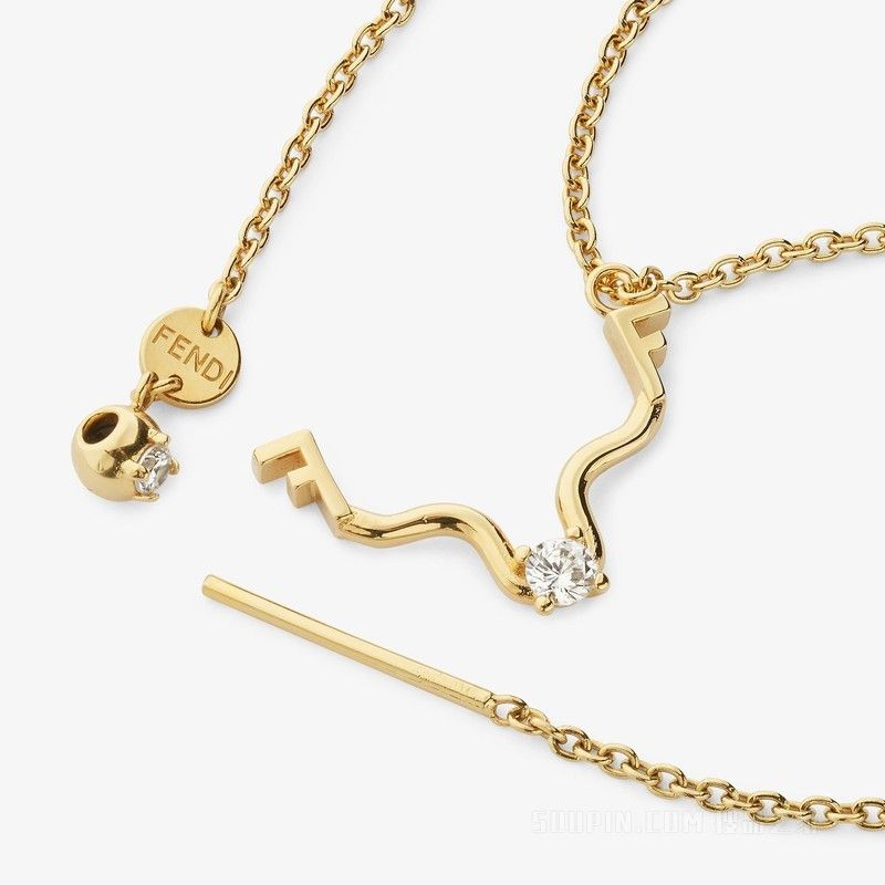 Fendi o1loc1c0824 Size: OS / Astrology Necklace in Golden Size ONE SIZE - 5 Thumbnail