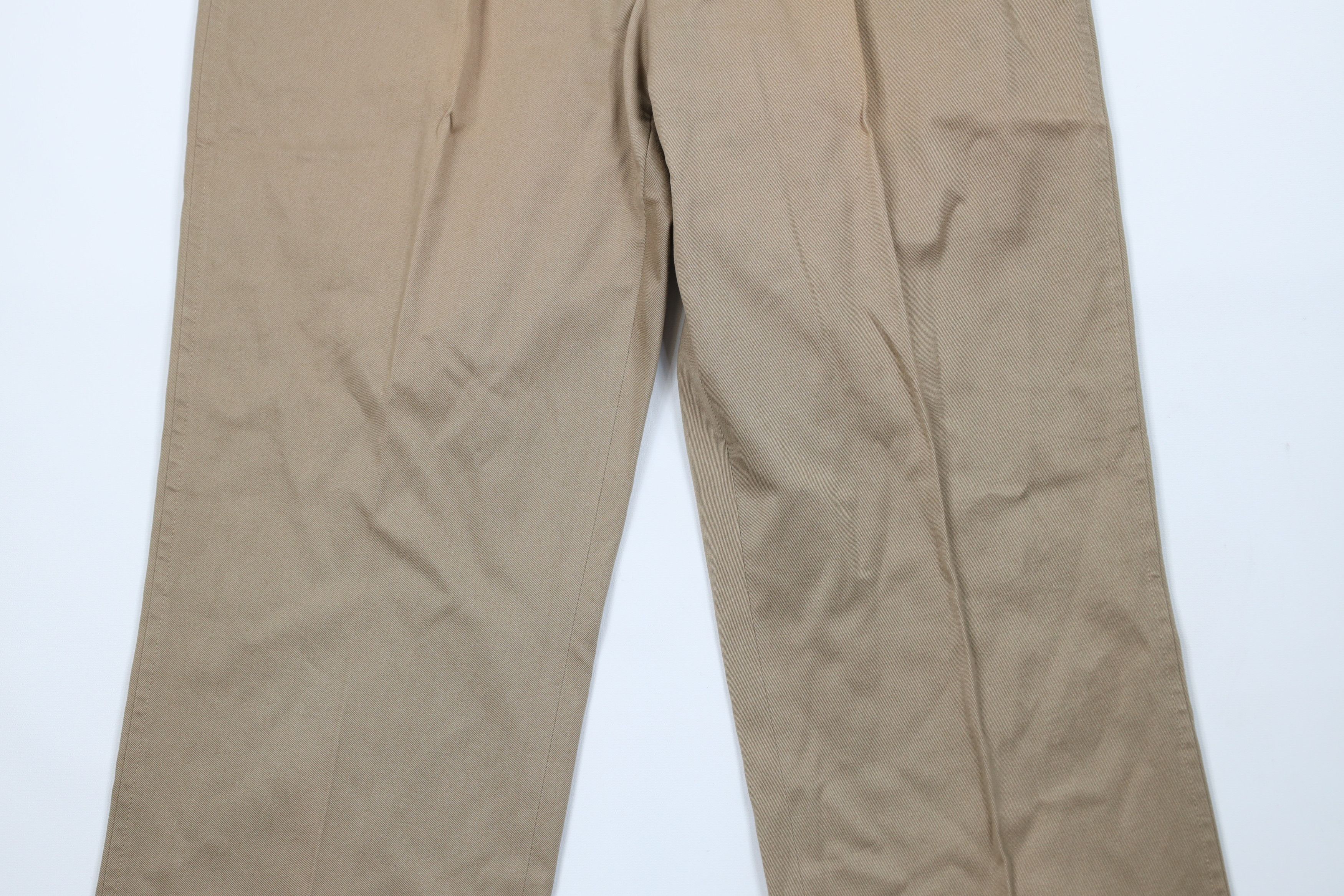 Lands' End × Vintage Vintage 70s Lands End Heavy Wide Leg Chino Pants Beige USA Size US 36 / EU 52 - 3 Thumbnail