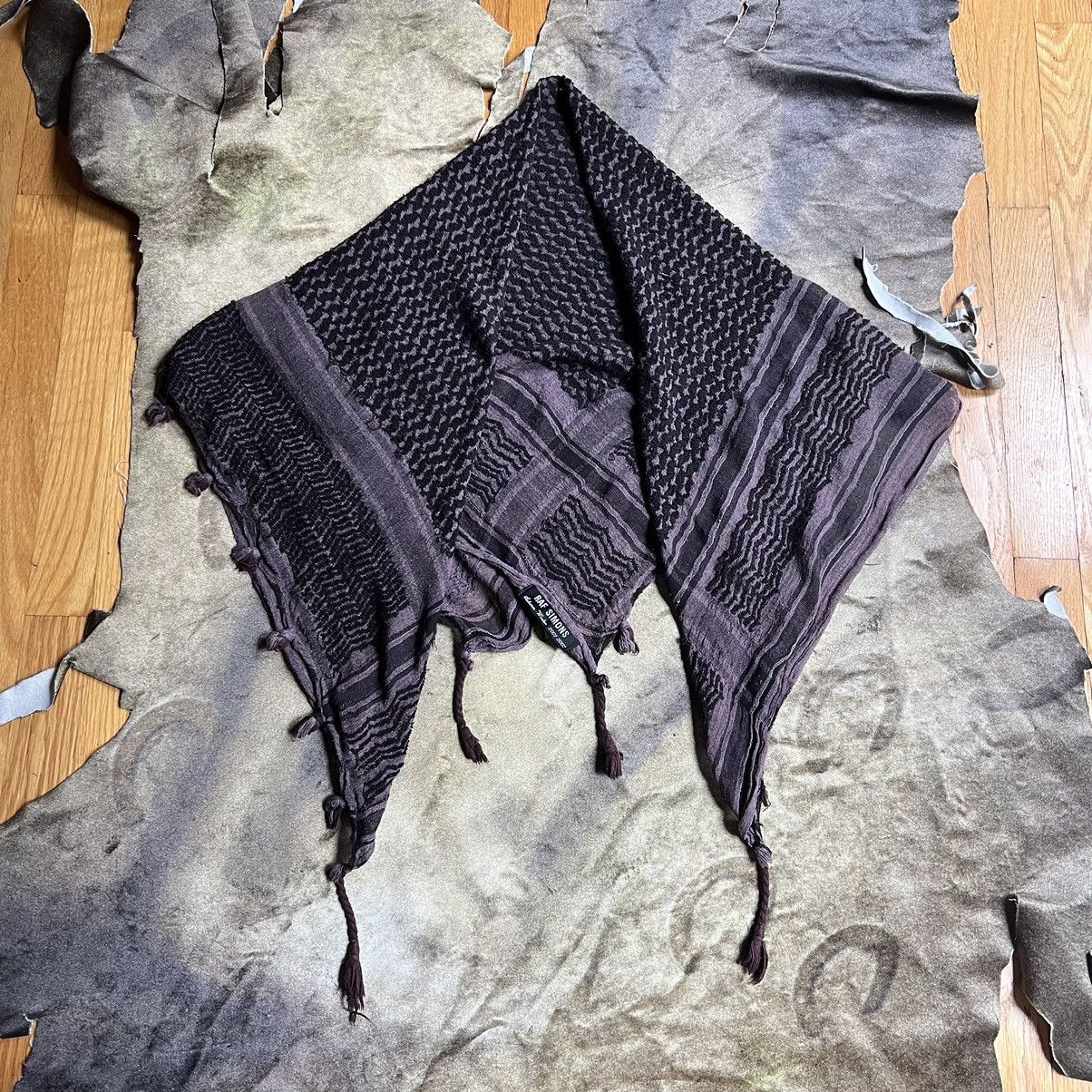 RAF SIMONS ブラック ストール 2001-2002 Raf Simons × Vintage Raf Simons 2001 - 2002 Riot Keffiyeh Shamagh