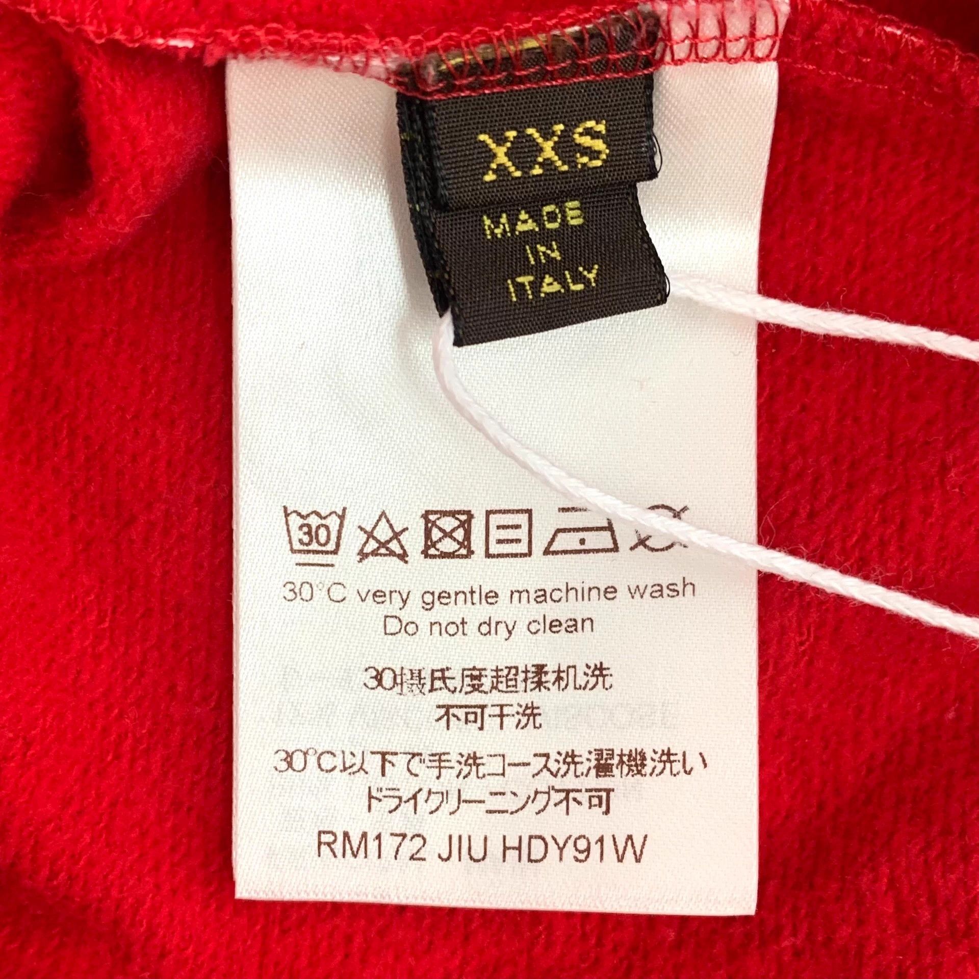 Louis Vuitton LW0255 Louis Vuitton Red Logo MonogramLong-Sleeve Sweatshirt Size XXS / US 00 / IT 34 - 7 Thumbnail