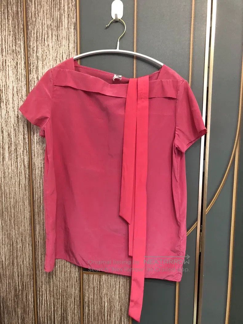 Hermes Hermes Solid color short-sleeved shirt Size XXS / US 00 / IT 34 - 1 Thumbnail