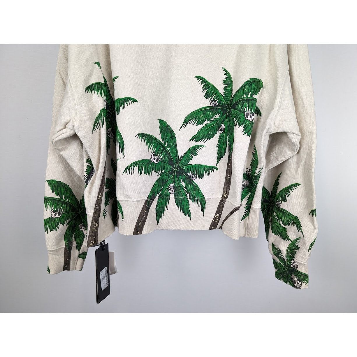 Palm Angels o1rshd1 Palm & Skull Vint Hoody in White Green Size US M / EU 48-50 / 2 - 17 Thumbnail
