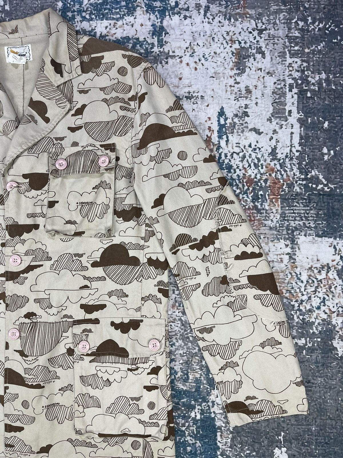 Vintage Vintage Syndrome Canvas Doodle Overprinted Jackets Size US L / EU 52-54 / 3 - 5 Thumbnail
