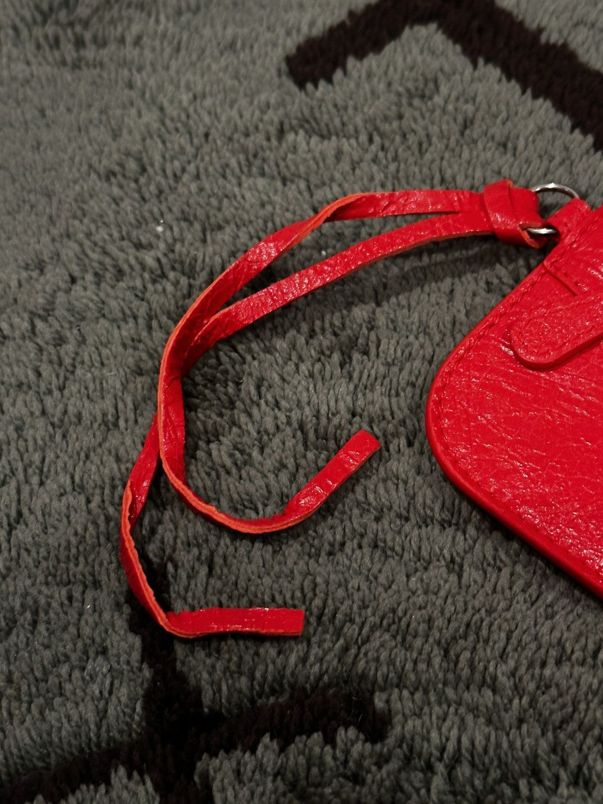 Balenciaga Red Le Cagole Coin Holder in Arena Lambskin Size ONE SIZE - 4 Thumbnail