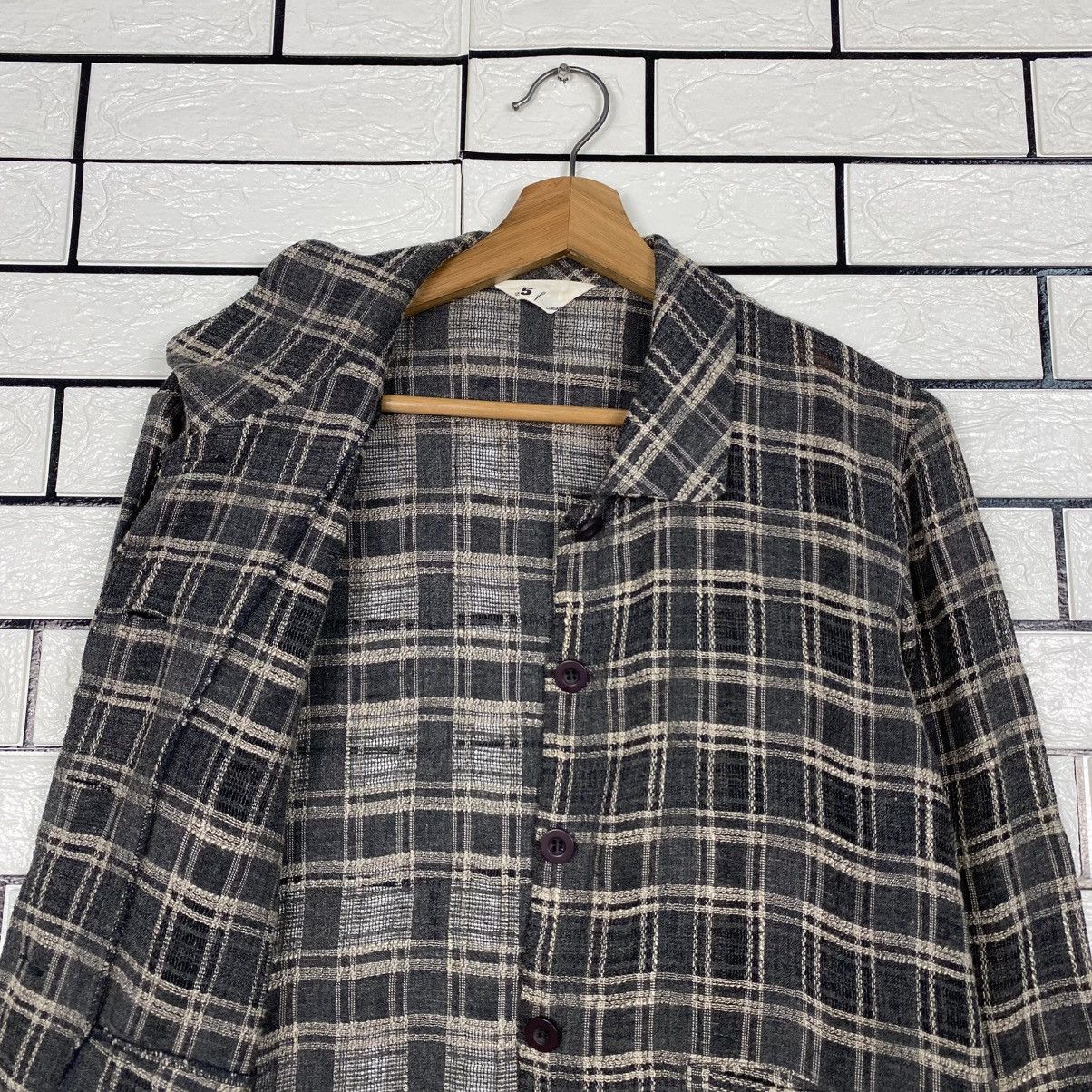 Issey Miyake 📌Vintage Cropped Button Jacket Corsa Tartan Design Check Size US M / EU 48-50 / 2 - 13 Thumbnail