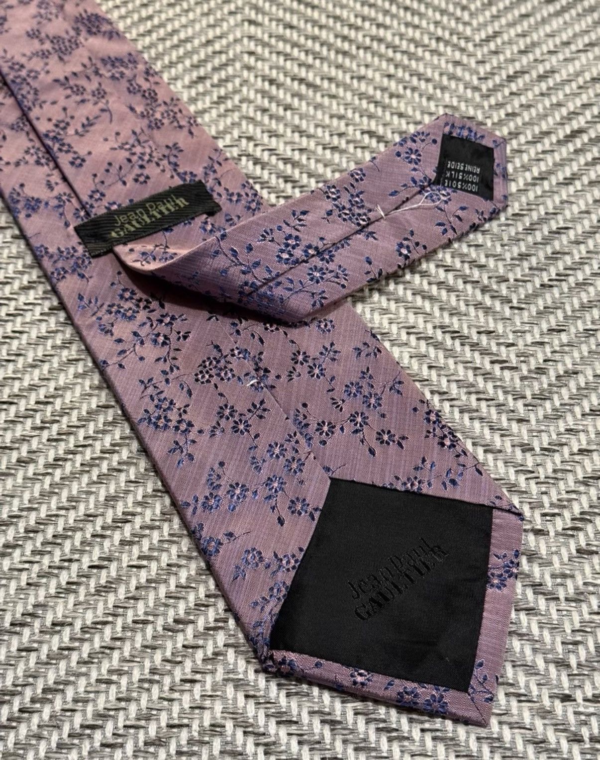 Jean Paul Gaultier Jean Paul Gaultier Light Purple Floral Vine Tie K24 Size ONE SIZE - 8 Thumbnail