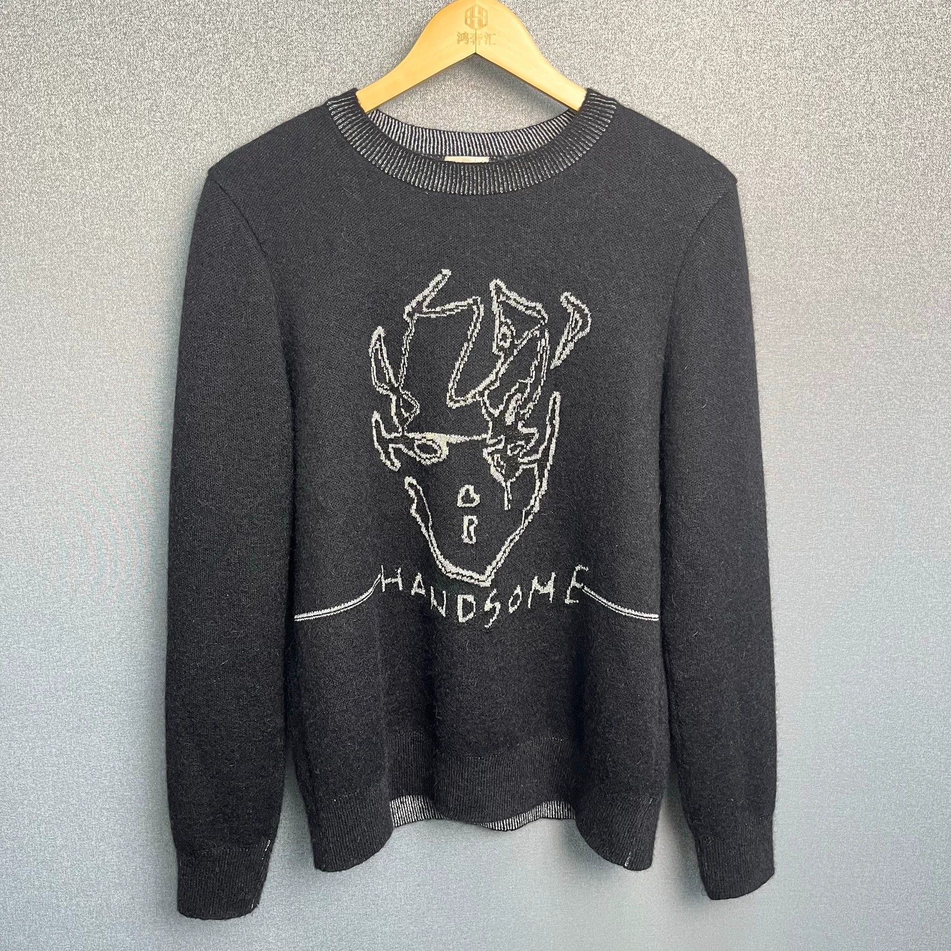 Saint Laurent Paris Black silver sweater