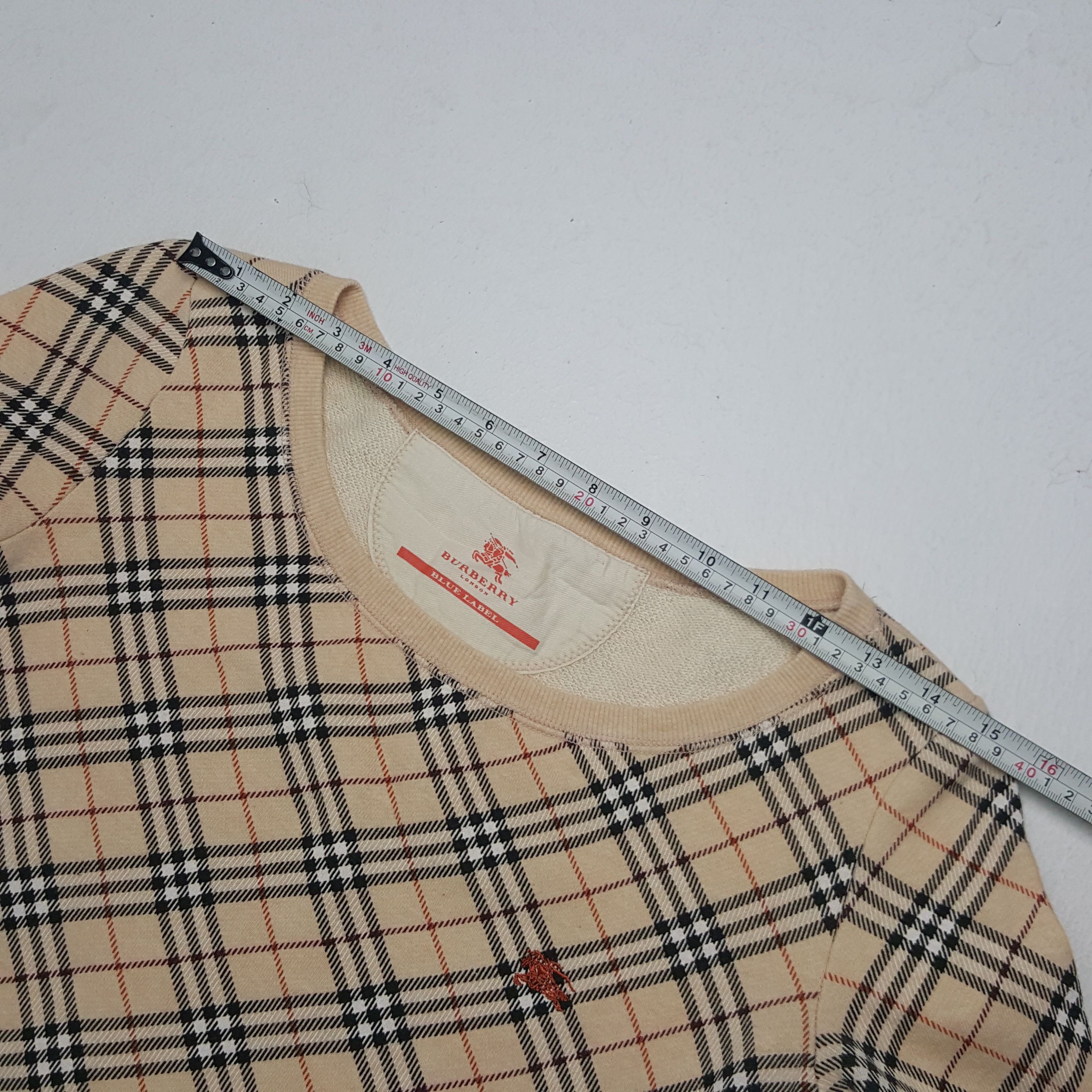 Burberry × Vintage Vintage Burberry London Nova Check Crop Sweatshirt Size XS / US 0-2 / IT 36-38 - 5 Thumbnail