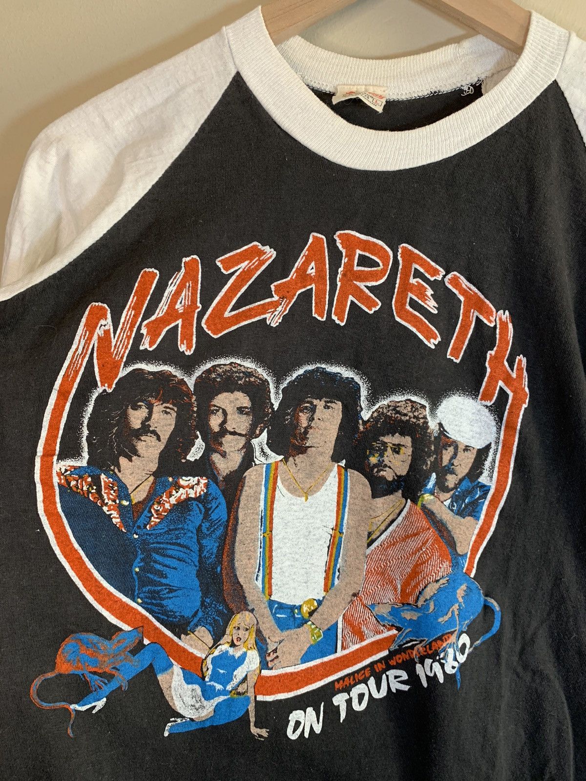 Band Tees × Vintage *RARE* Vintage 1980 Nazareth Malice In Wonderland Tour Shirt Size US L / EU 52-54 / 3 - 3 Thumbnail