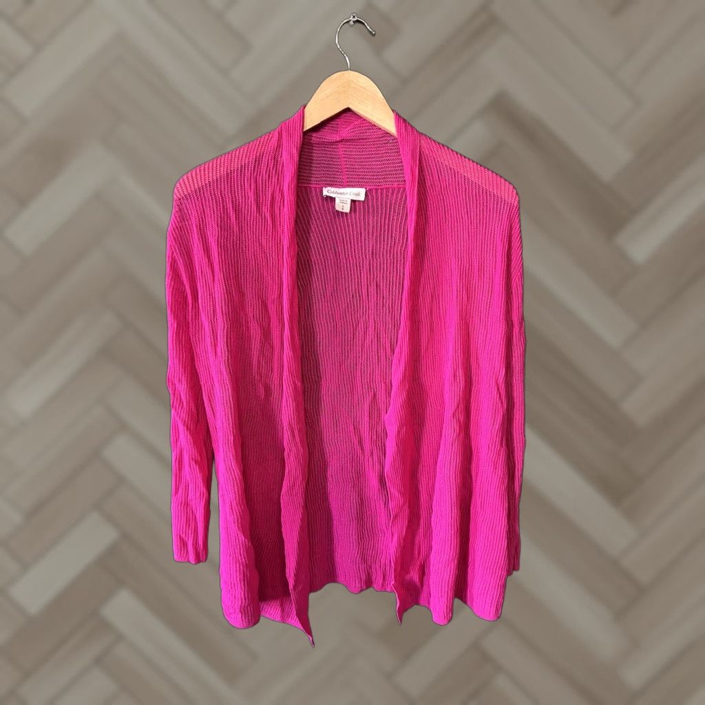 Coldwater Creek Coldwater Creek Cardigan Sweater Women Pink Knit Open Front Size S Small Long Sleeve Size S / US 4 / IT 40 - 1 Thumbnail