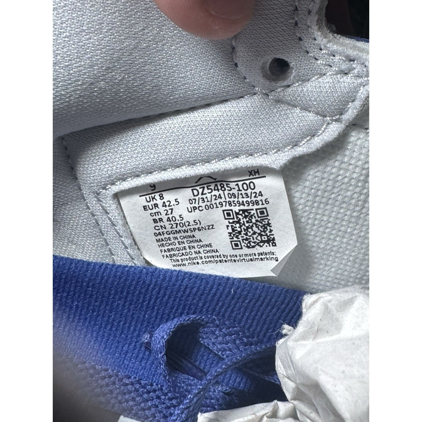 Jordan Brand Air Jordan 1 Retro OG High Rare Air - Deep Royal Blue Size 9 Size US 9 / EU 42 - 8 Thumbnail