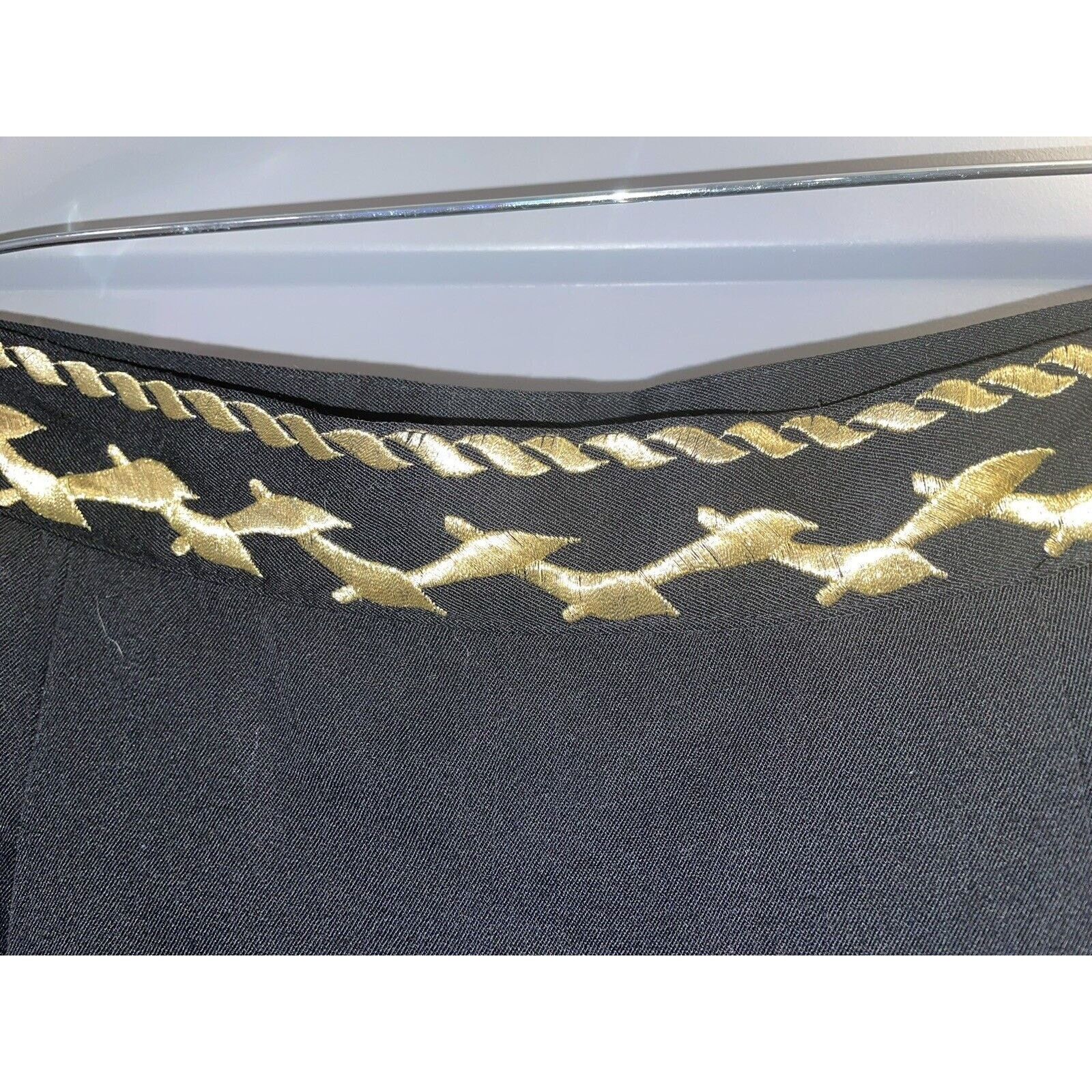 Adrianna Papell Adam Douglas X Adrianna Papell Trousers Gold Dolphins Size 34" / US 12 / IT 48 - 2 Thumbnail