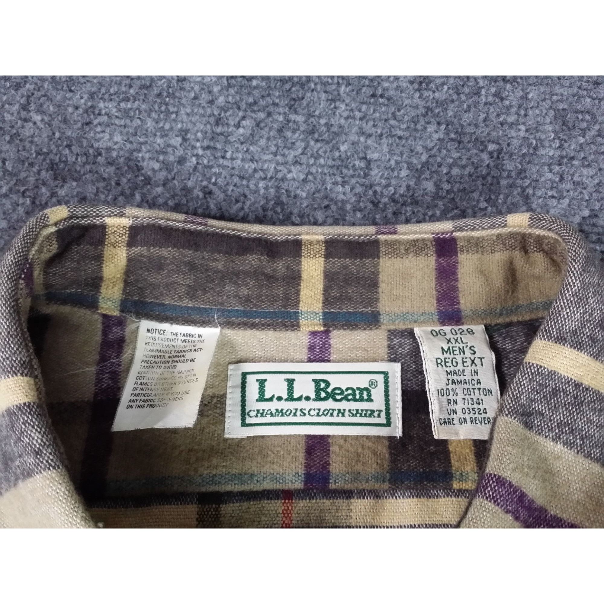 L.L. Bean L.L. Bean Plaid Button Up Shirt Men Sz XXL Chamois Cloth Cot Size US XXL / EU 58 / 5 - 6 Thumbnail