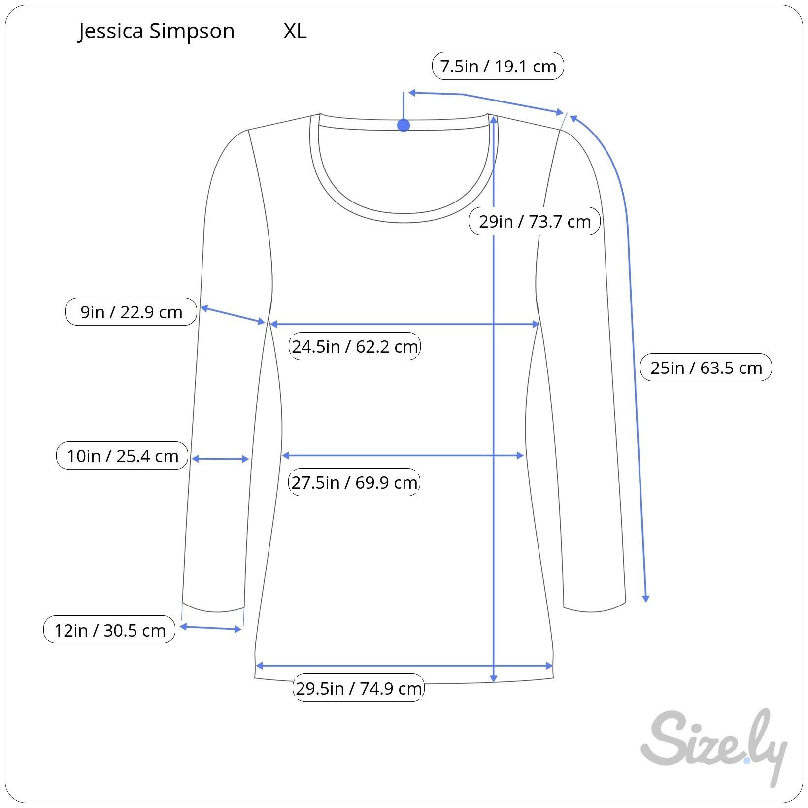 Jessica Simpson Jessica Simpson Leslie Boho Blue XL Top Shirt NWT 69.50 Size XL / US 12-14 / IT 48-50 - 2 Thumbnail