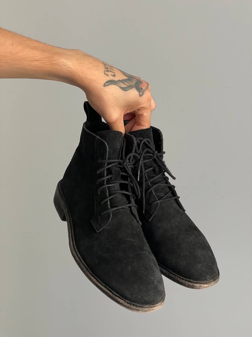 Allsaints AllSaints Trent Calf Suede Leather Metal Studs Ankle Boots Size US 9 / EU 42 - 3 Thumbnail