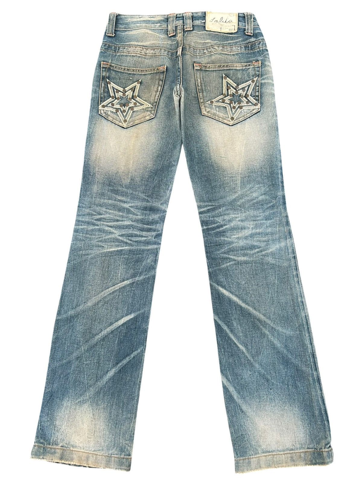 Kapital YOSHITOMO NARA LOLITA Exotic Vintage Distressed Denim Jeans Size US 34 / EU 50 - 3 Thumbnail