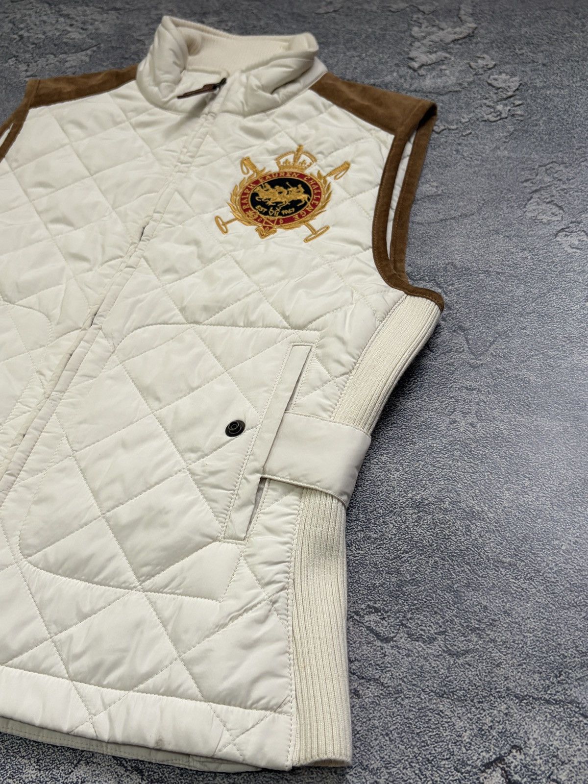 Ralph Lauren Ralph Lauren Challenge Quilted Rugby Vest Suede Patch M Size M / US 6-8 / IT 42-44 - 7 Thumbnail