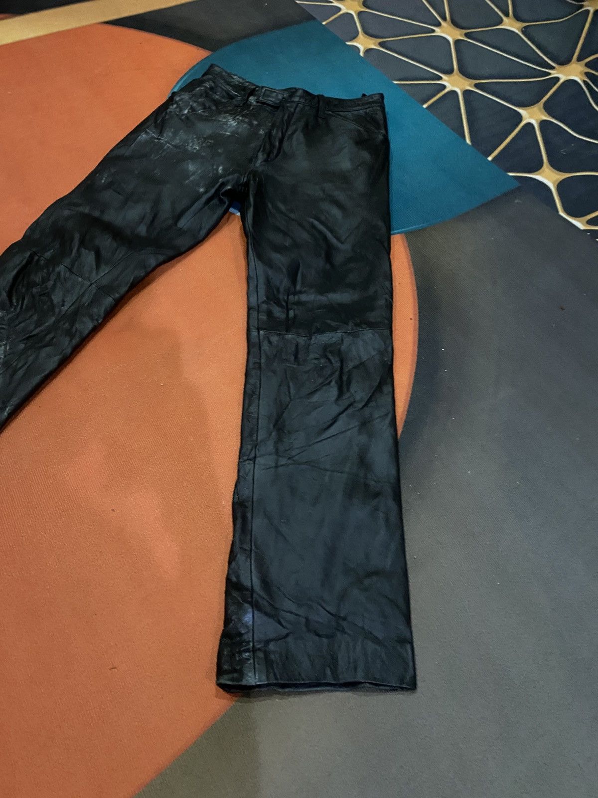 ABAHOUSE ABAHOUSE Black Lamb Leather Pants Japanese Designer Trousers Size US 27 - 13 Thumbnail