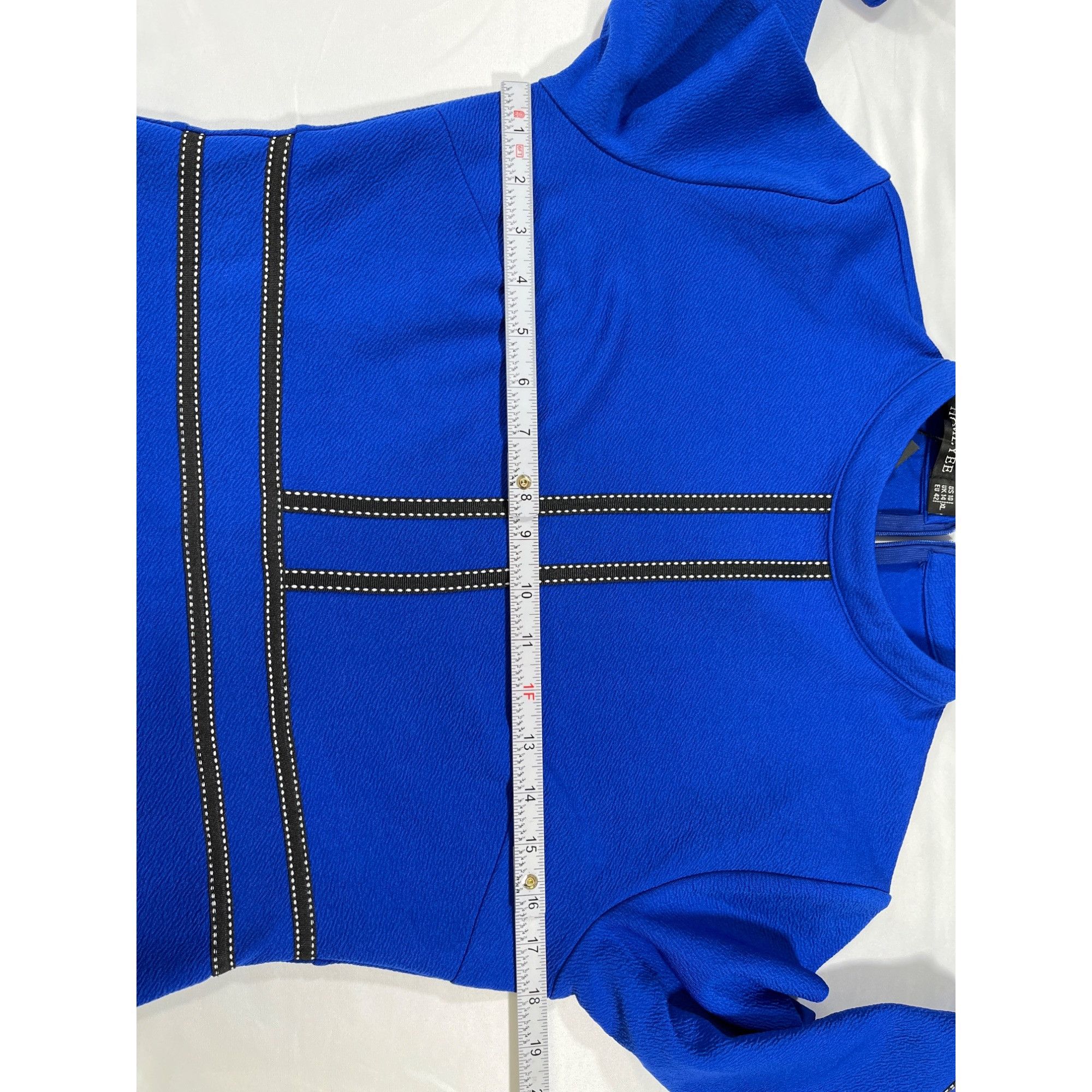 Designer Homeyee SKU 7628 Womens Blue Dress With sleeves Size XL Size XL / US 12-14 / IT 48-50 - 3 Thumbnail