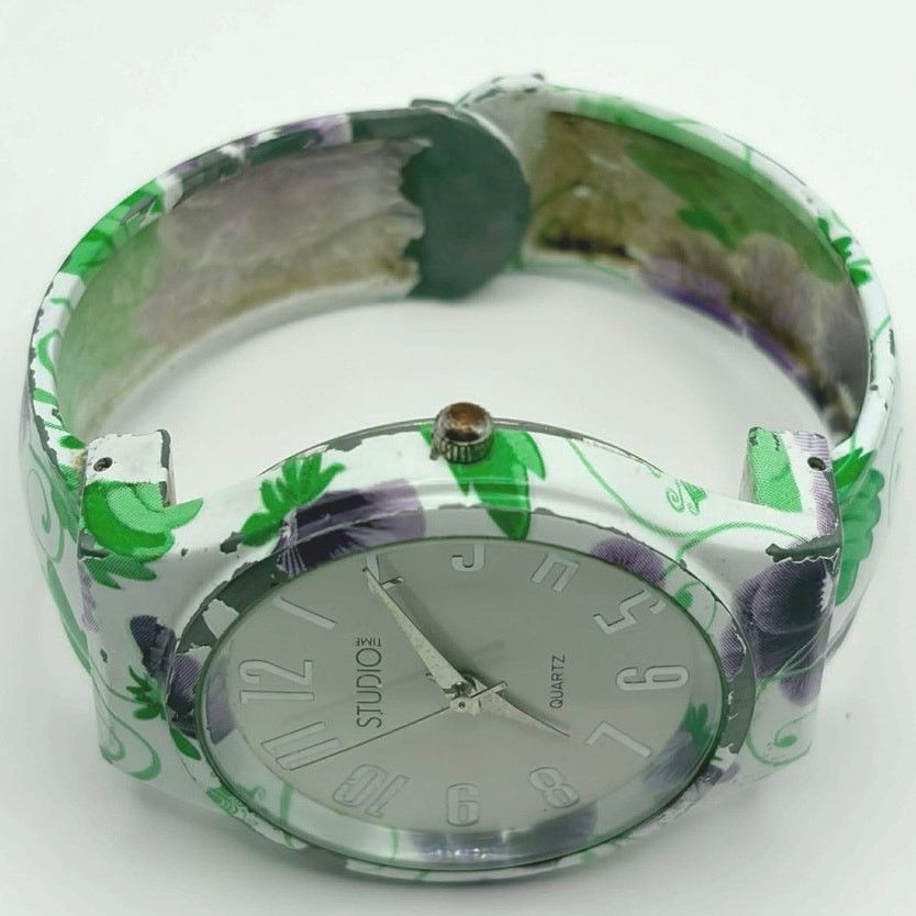 Other Purple & Green Floral Studio Time Watch Size ONE SIZE - 3 Thumbnail