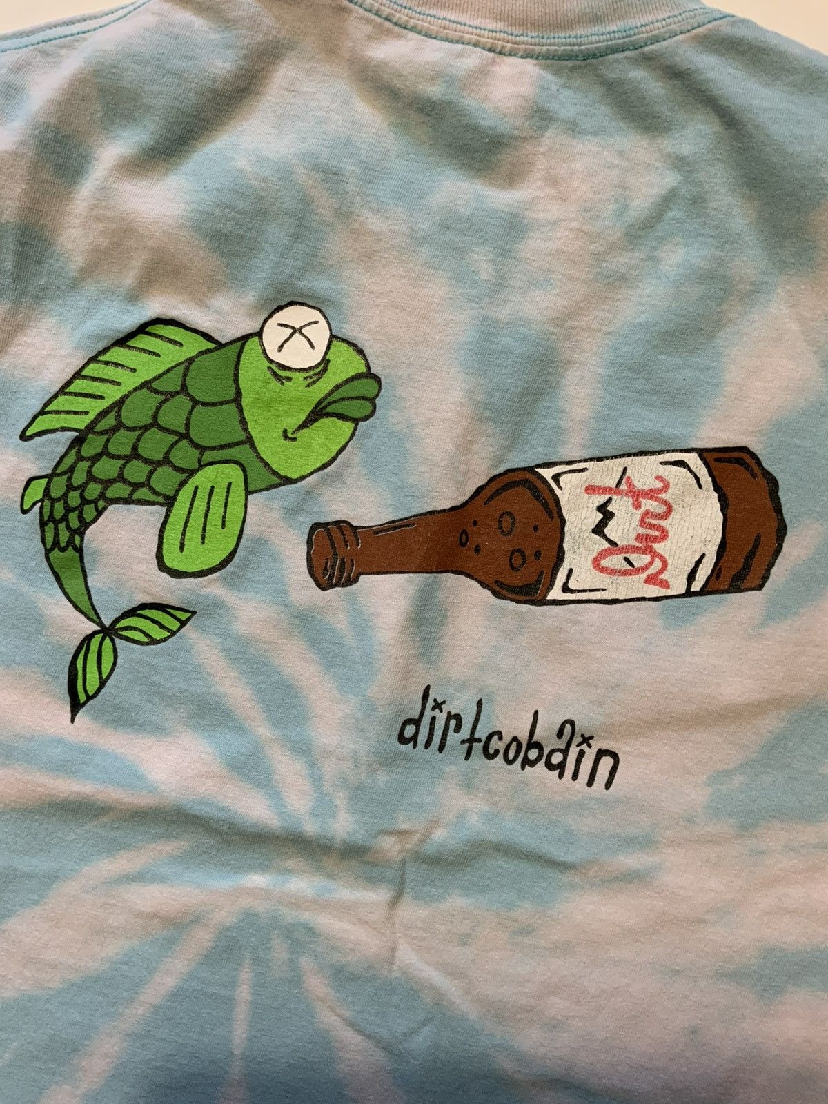 Other Gone Fishin By Dirt Cobain Fish Beer Bottle Tie Dye T-Shirt Size US M / EU 48-50 / 2 - 8 Thumbnail