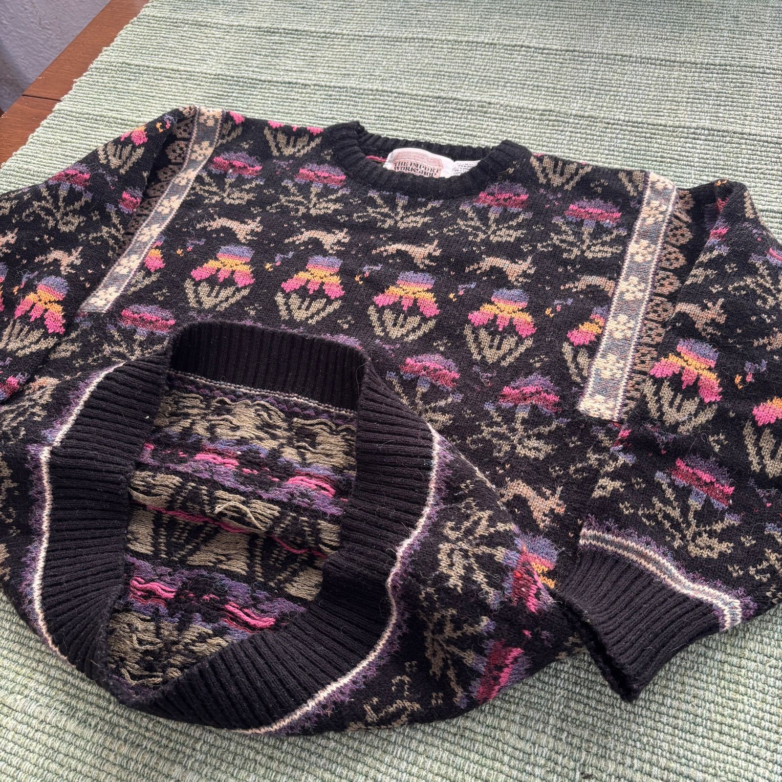 Vintage Vintage The Import Workshop Knit Wool Pattern Sweater Sz L Size L / US 10 / IT 46 - 6 Thumbnail