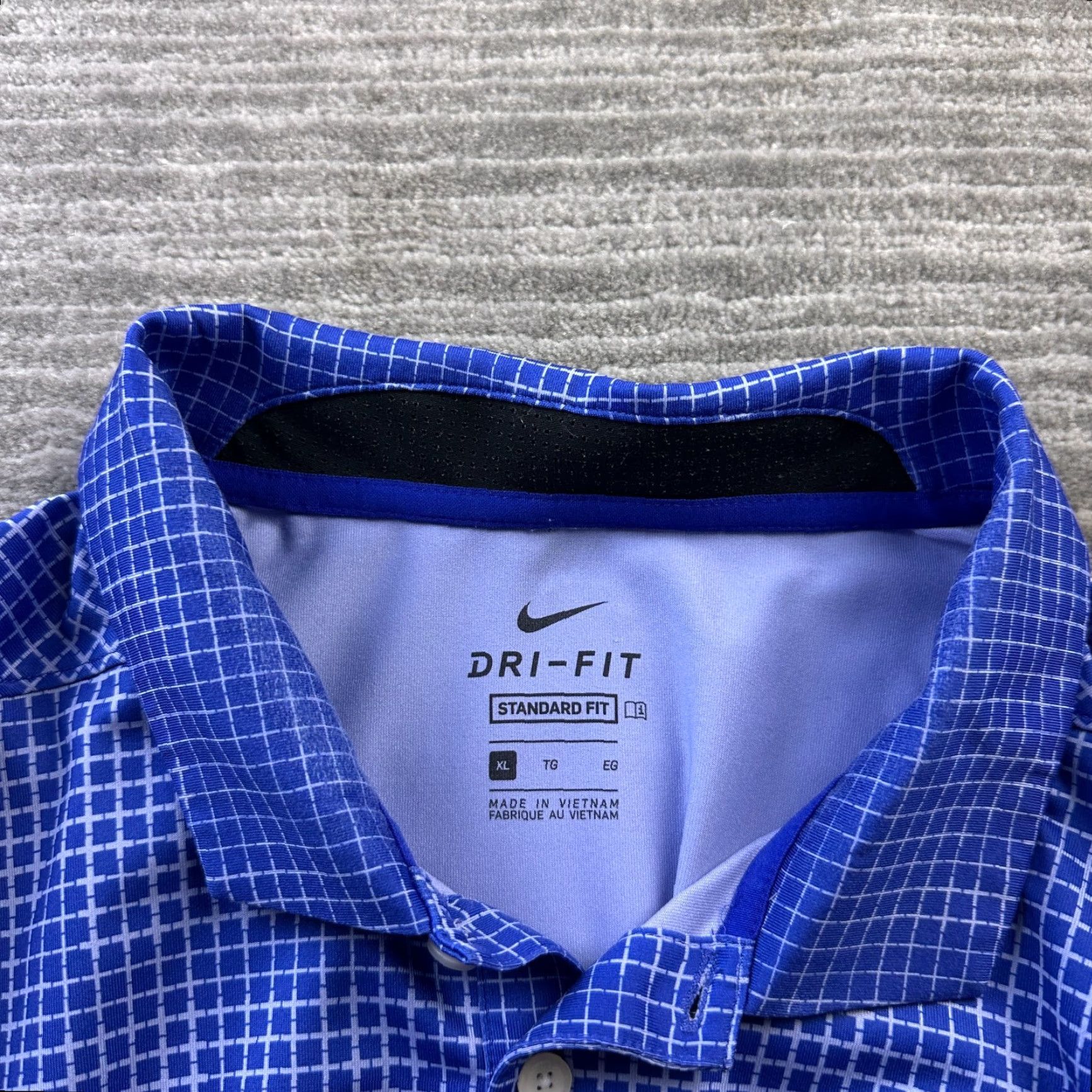 Nike Nike Polo Shirt Mens XL Blue Dri-Fit Golf All Over Print Vapor Size US XL / EU 56 / 4 - 5 Thumbnail