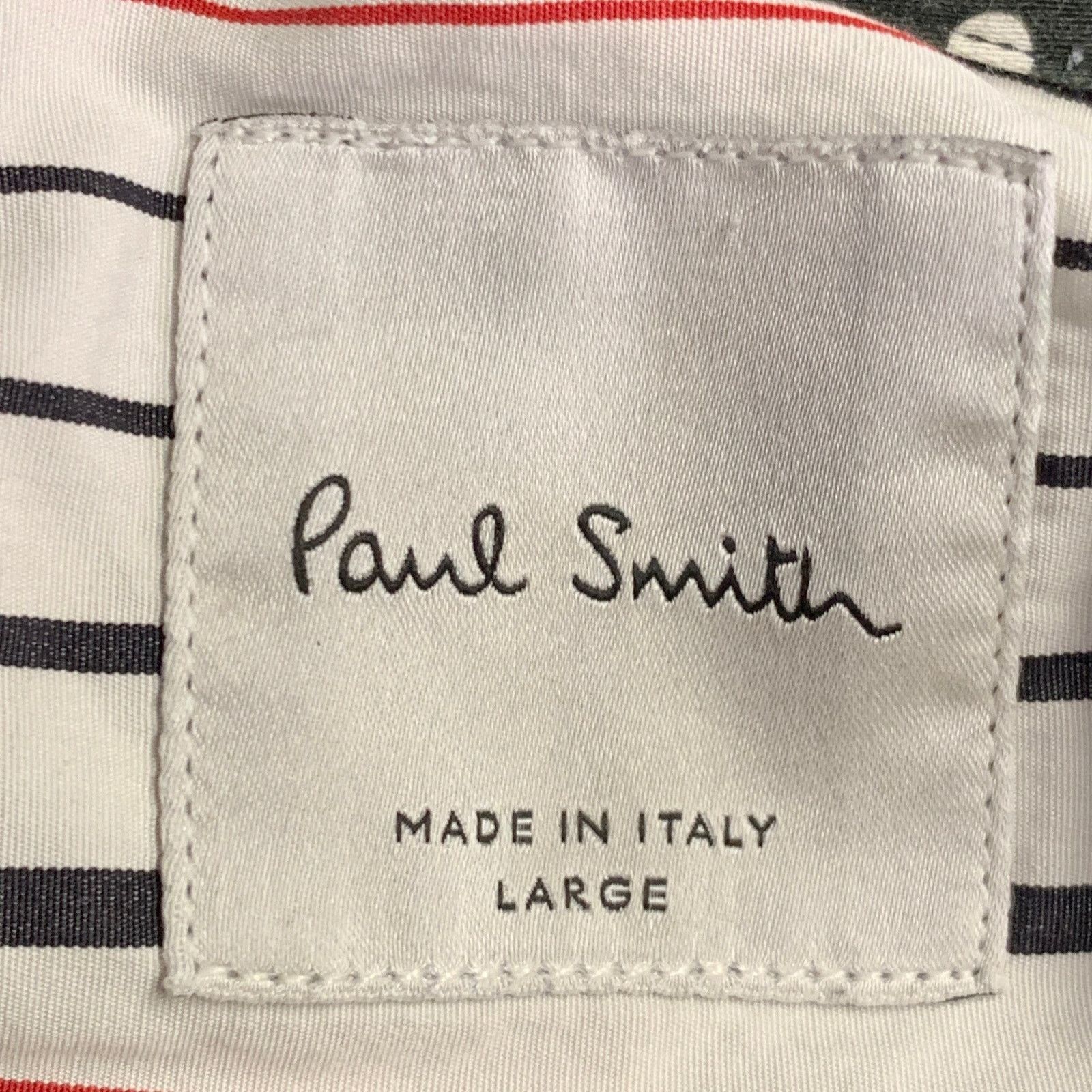 Paul Smith Black White Polka Dot Point Collar Cotton Long Sleeve Shirt Size US L / EU 52-54 / 3 - 8 Thumbnail