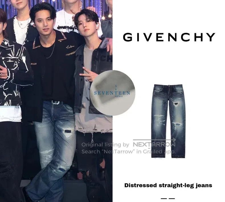 Givenchy Givenchy Blue Destroyed Washed Denim Jeans Size US 31 - 8 Thumbnail