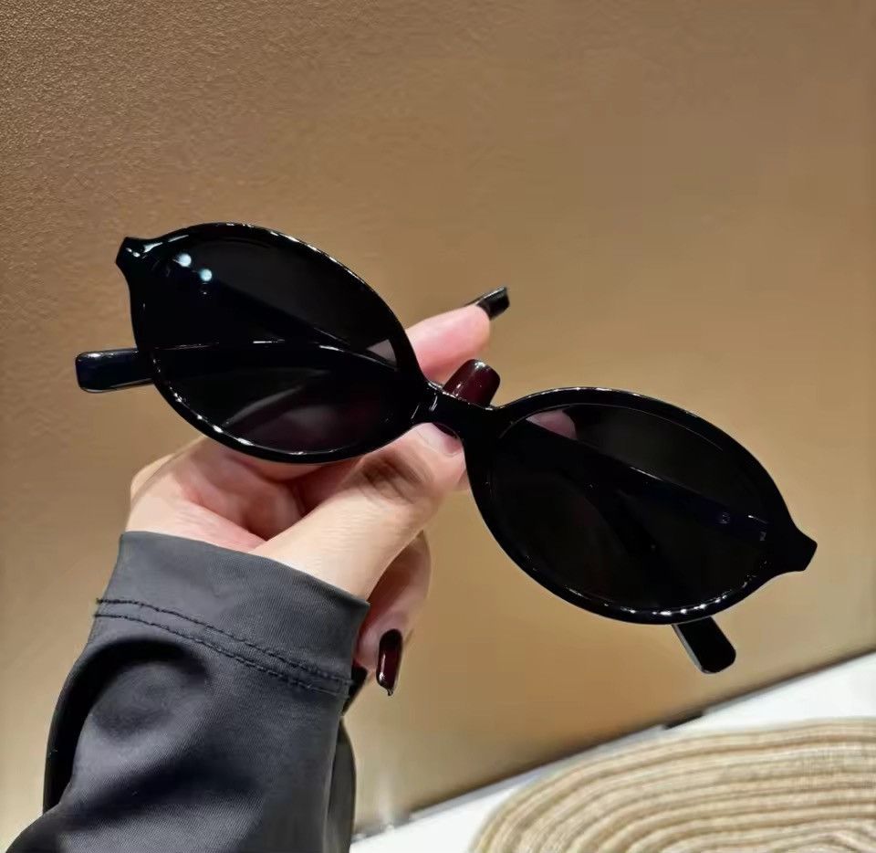 Electric Visual Y2k Avant Garde Cat Eye Round Black Sunglasses Unisex OS Size ONE SIZE - 1 Thumbnail