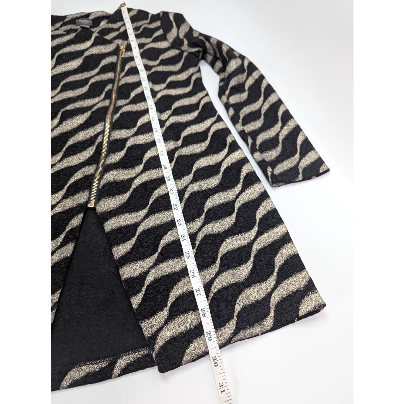 Vintage VINTAGE Chico's Jacket Women XS Black Silver Diagonal Zipper Asymmetrical Travel Business Casual Size XS / US 0-2 / IT 36-38 - 5 Thumbnail