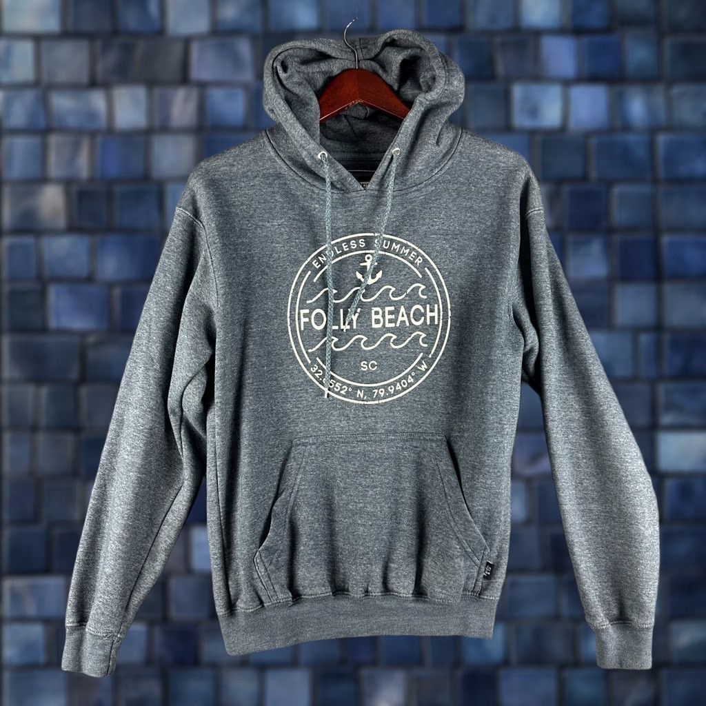 CO VINTAGE Pacific & Co The Perfect Hoodie Mens S Blue Endless Summer Folly Beach Hoodie Pullover Logo Pocket Beach 90s Mens Size US S / EU 44-46 / 1 - 1 Thumbnail