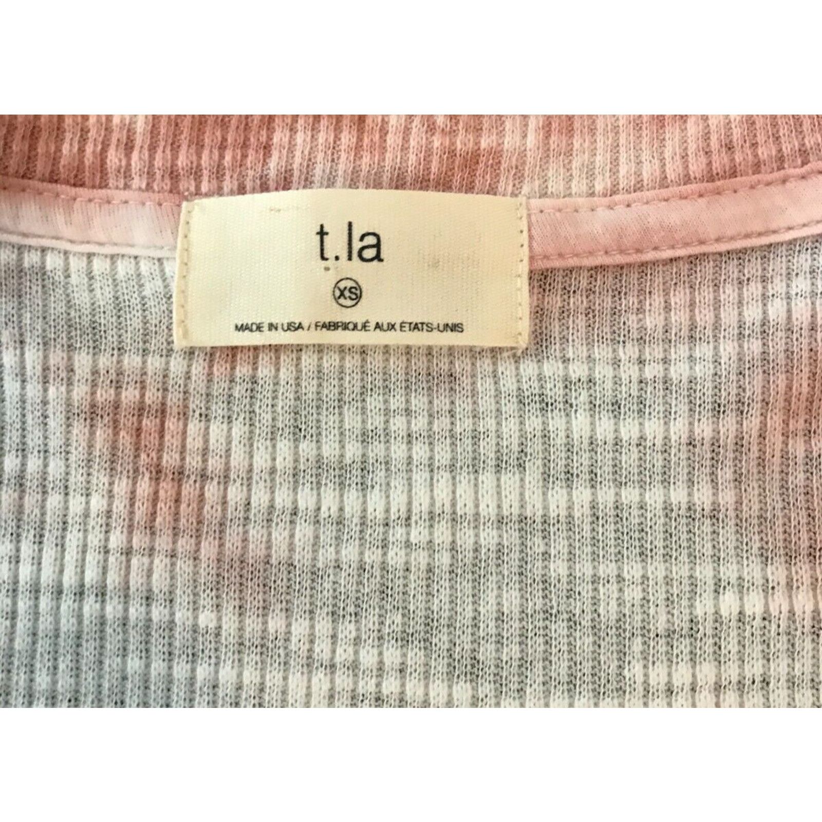 Anthropologie Anthropologie t.la Jill Babydoll Tie-Dye Pink/White Top Size XS / US 0-2 / IT 36-38 - 4 Thumbnail