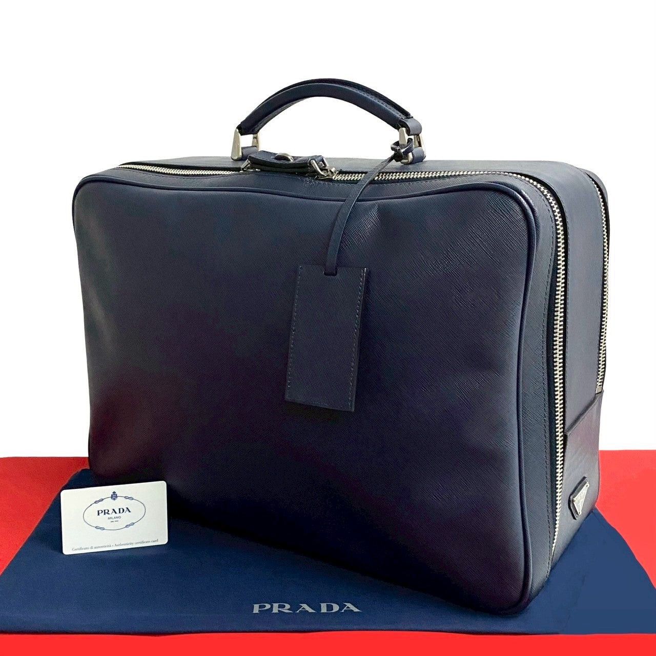 Prada Prada Handbag Blue Leather Size ONE SIZE - 1 Thumbnail