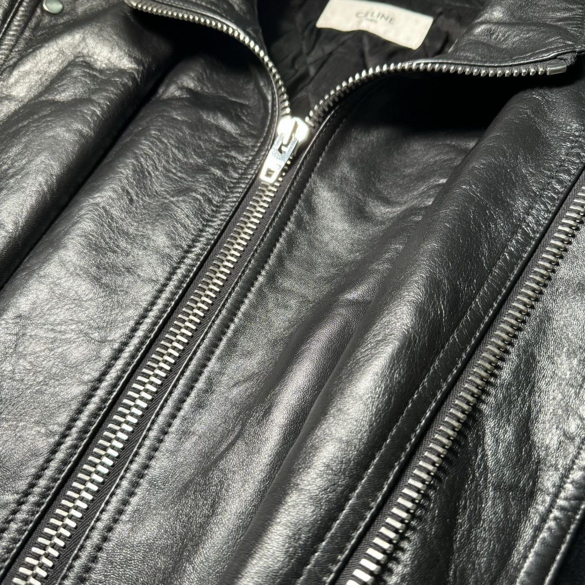 Celine × Hedi Slimane 「LIMITED TIME」CELINE “FW22 SLEEVELESS LEATHER JACKET” Size US M / EU 48-50 / 2 - 5 Thumbnail