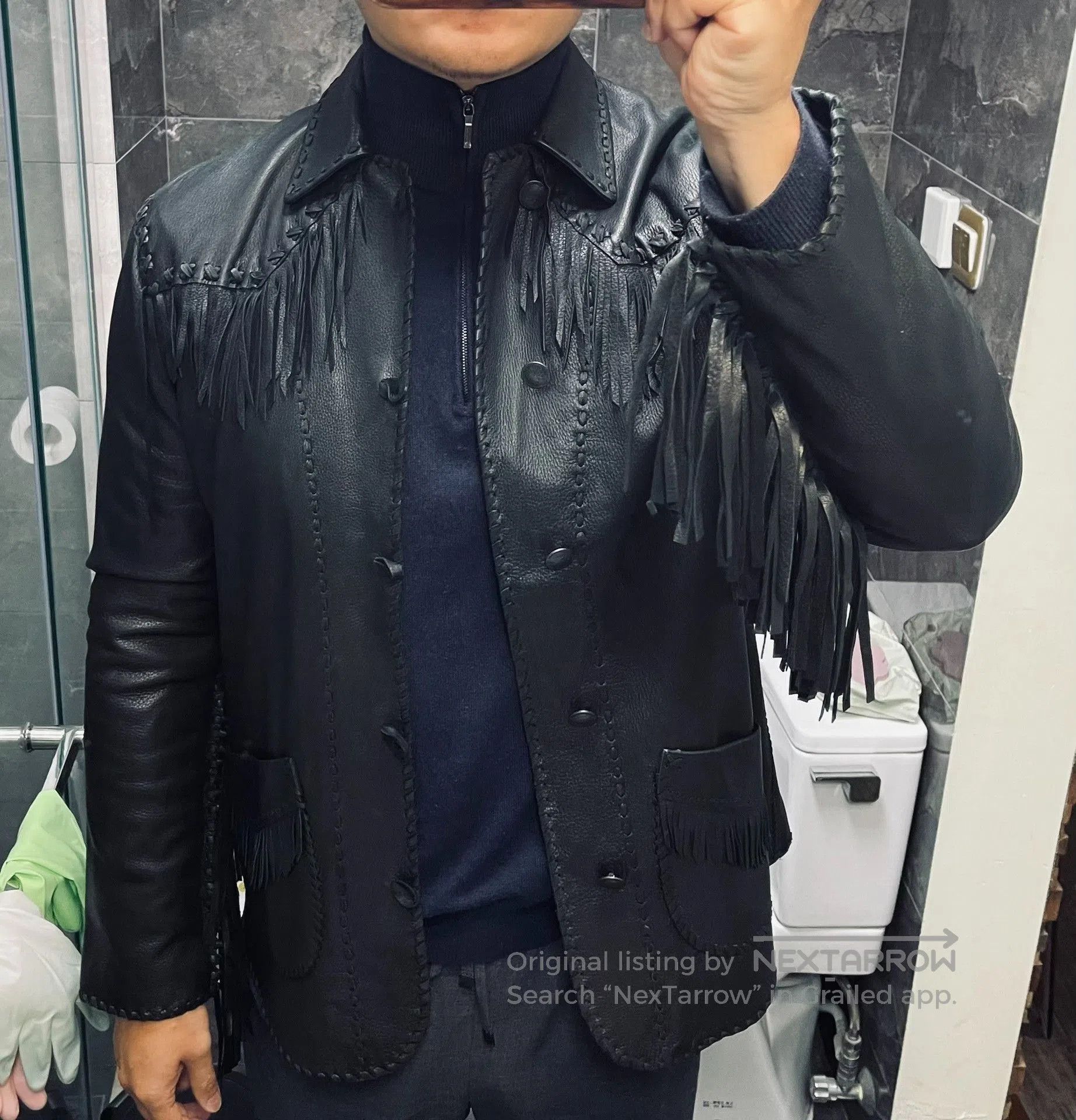 Ralph Lauren Black Label Ralph Lauren RRL Style Fringe Deerskin Leather Jacket. Size US M / EU 48-50 / 2 - 2 Thumbnail