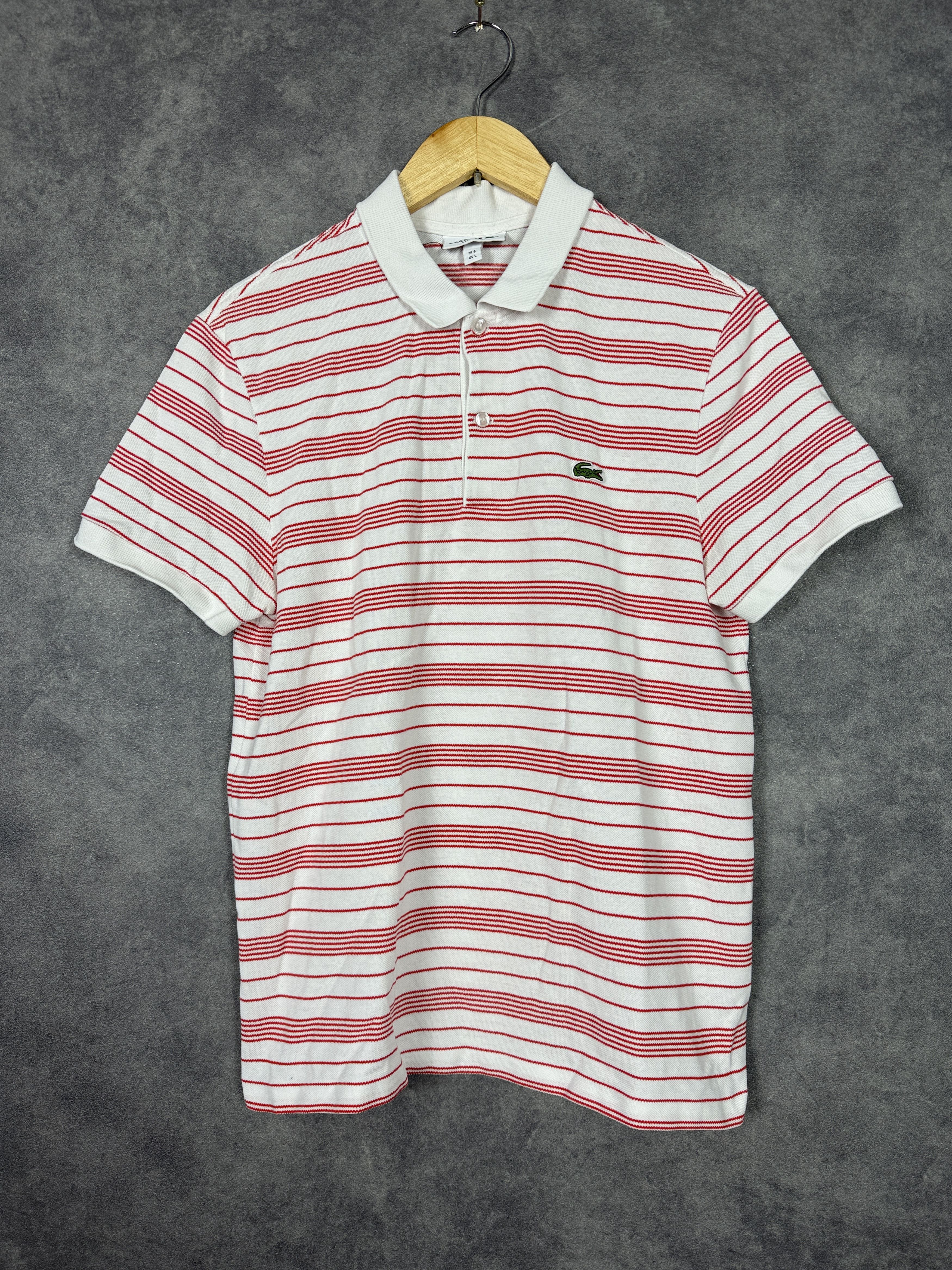 Lacoste Lacoste polo shirt white with red stripes mini logo old mone Size US L / EU 52-54 / 3 - 1 Thumbnail