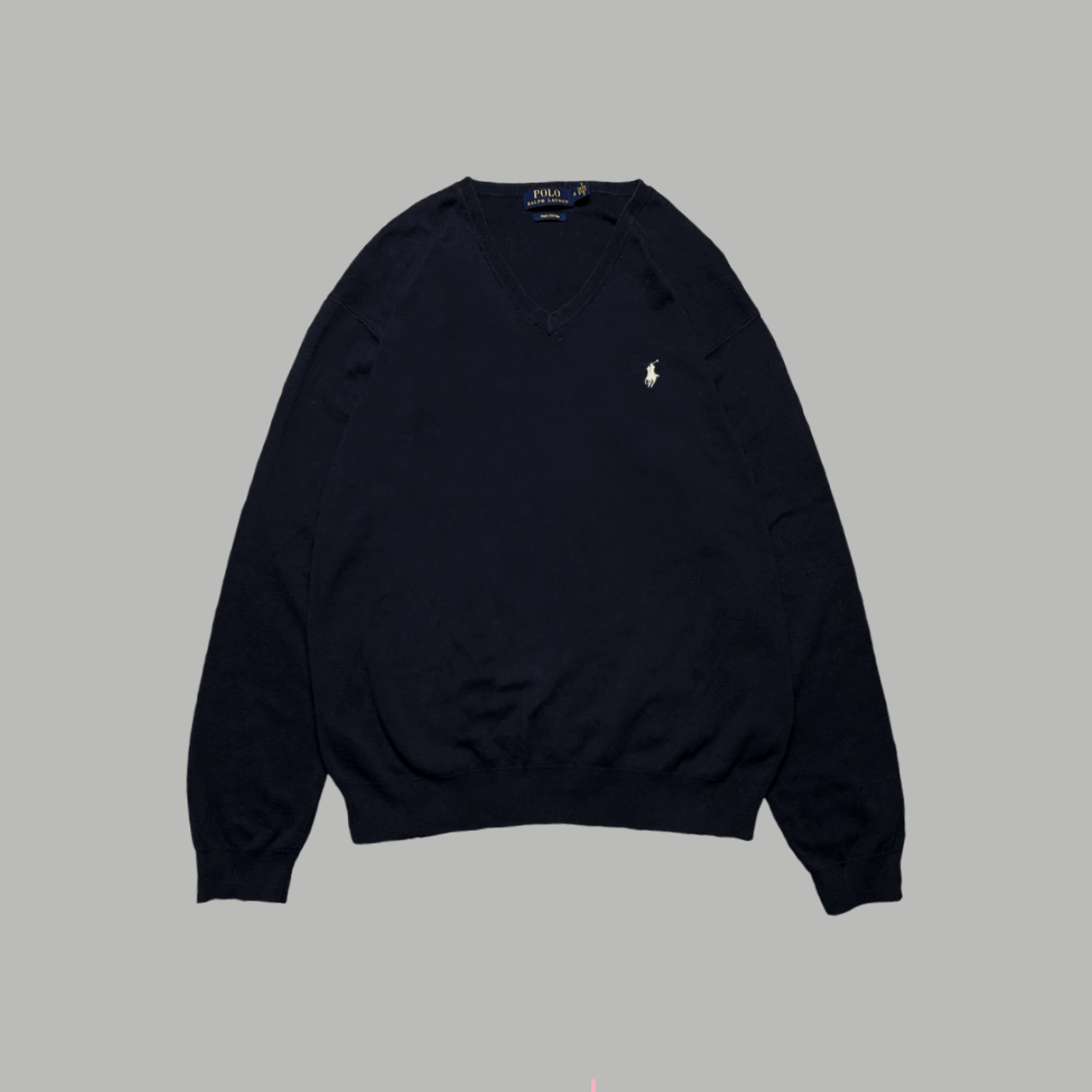 Loro Piana × Polo Ralph Lauren × Ralph Lauren Polo Ralph Lauren Vintage V-Neck Sweater 100% Pima Cotton Size US L / EU 52-54 / 3 - 1 Thumbnail