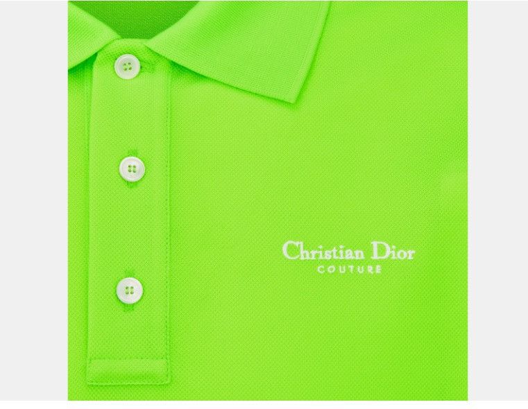 Dior o1w1db10225 483J835A Couture Polo Shirt in Fluorescent Green Size US M / EU 48-50 / 2 - 3 Thumbnail