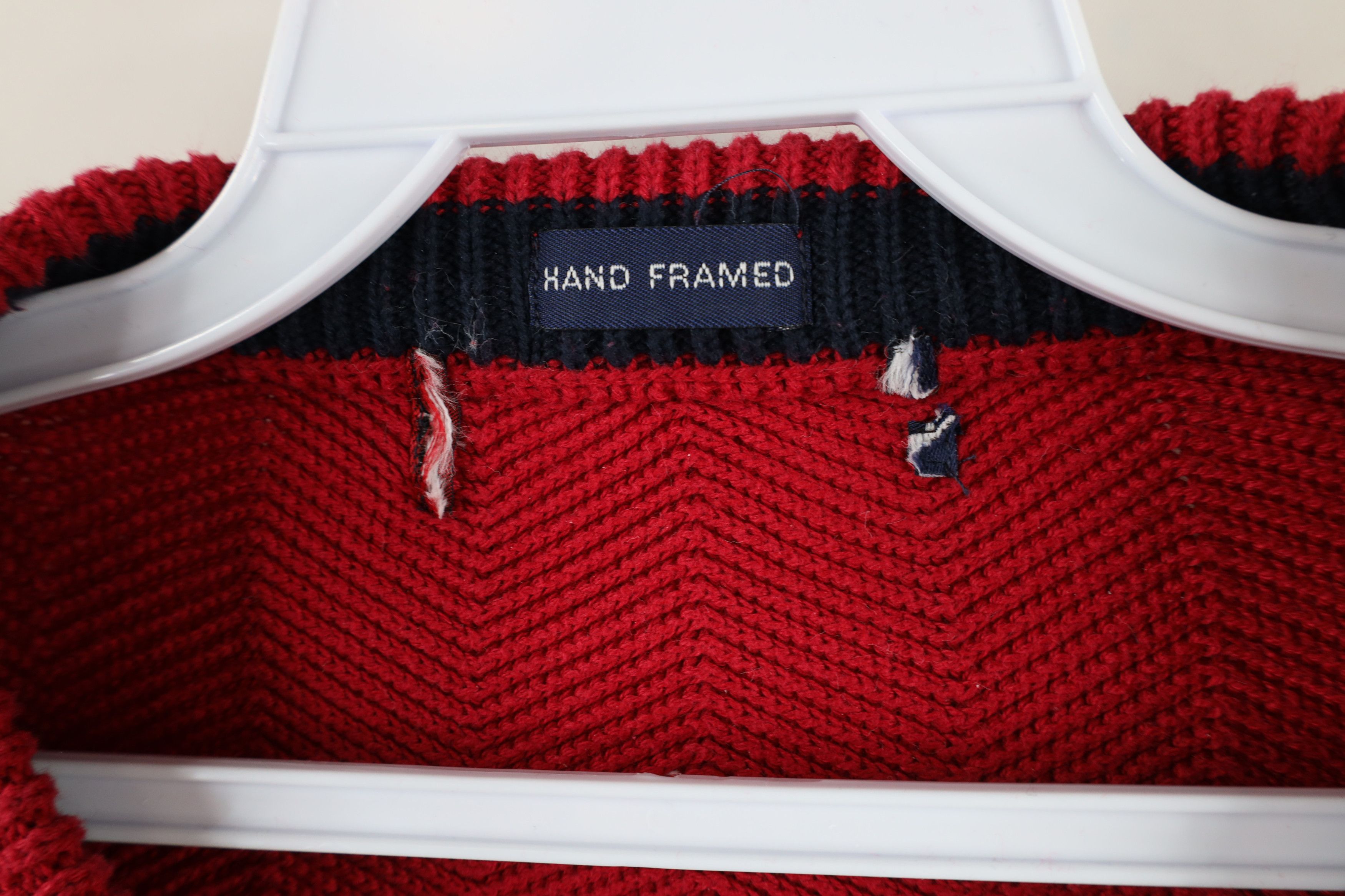 Ralph Lauren × Vintage Vintage 90s Chaps Ralph Lauren Herringbone Knit Sweater Size US XL / EU 56 / 4 - 6 Thumbnail