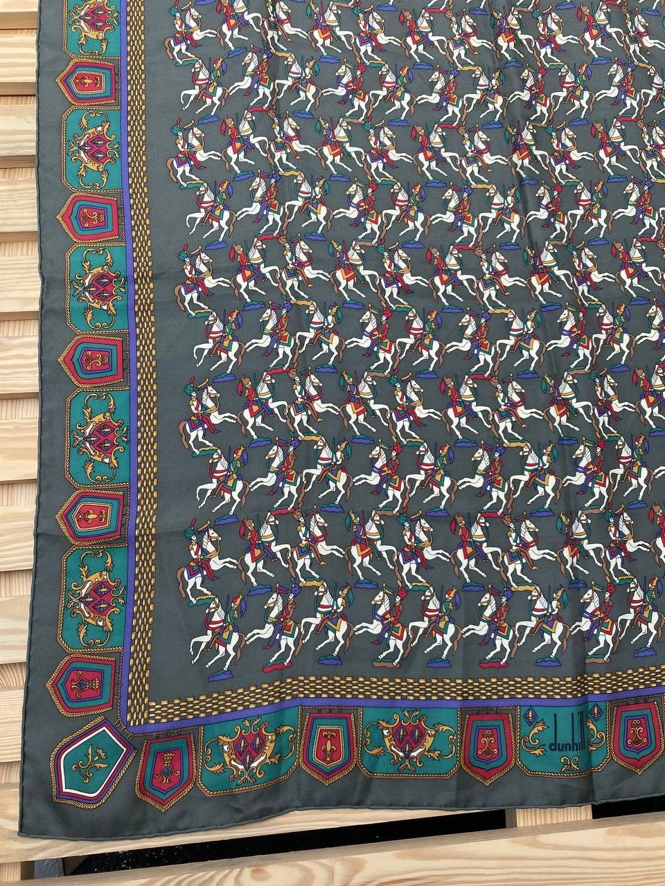 Alfred Dunhill Vintage Dunhill Silk Scarf Polo Horse Design Rare Size ONE SIZE - 6 Thumbnail