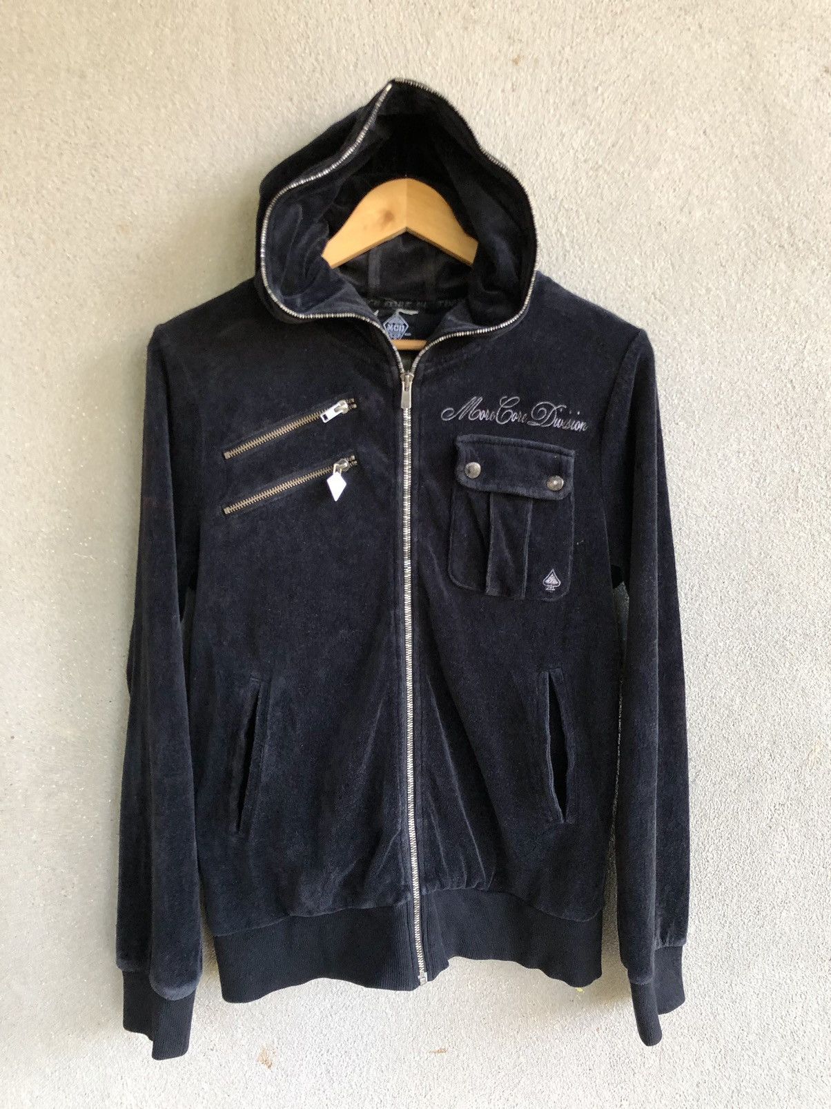 Japanese Brand Vintage More Core Division velvet full zipper hoodie Size US S / EU 44-46 / 1 - 1 Thumbnail