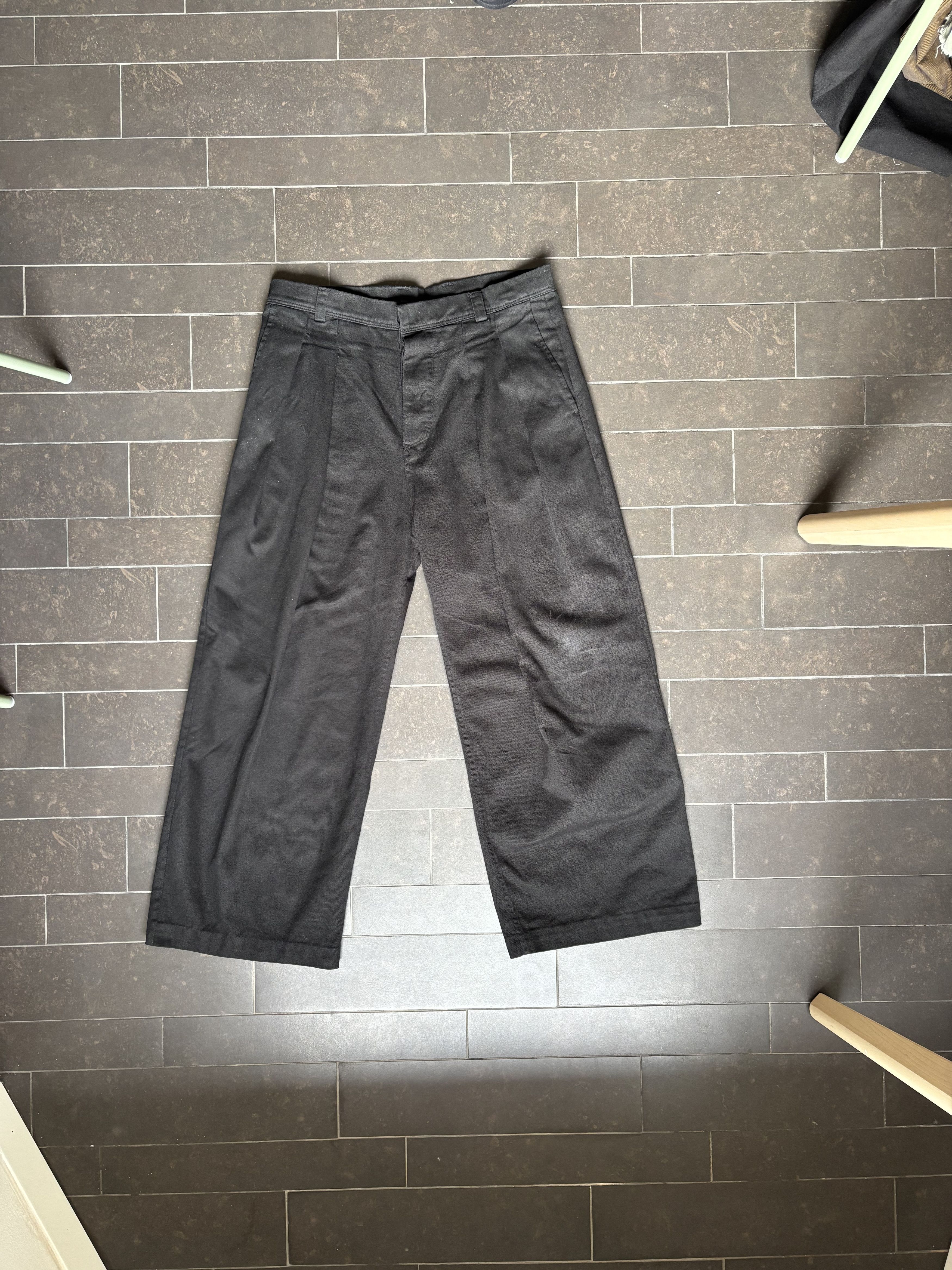 Japanese Brand Japanese Gabardine Pleated Wide-Leg Loose Straight Trousers Size US 32 / EU 48 - 5 Thumbnail