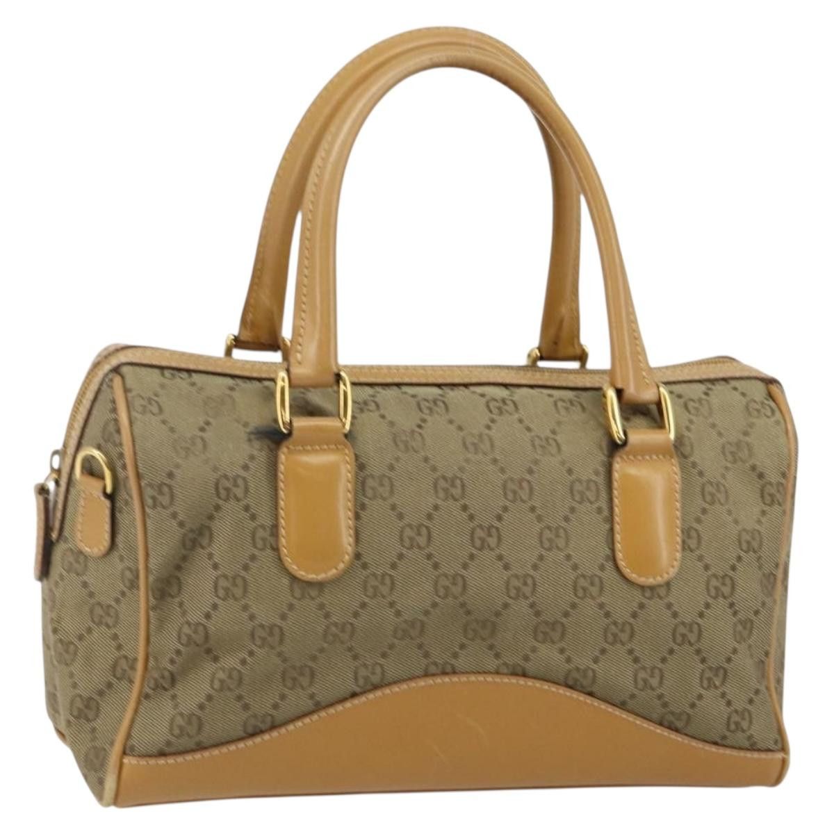 Gucci GUCCI GG Canvas Boston Bag Beige Gold Size ONE SIZE - 1 Thumbnail