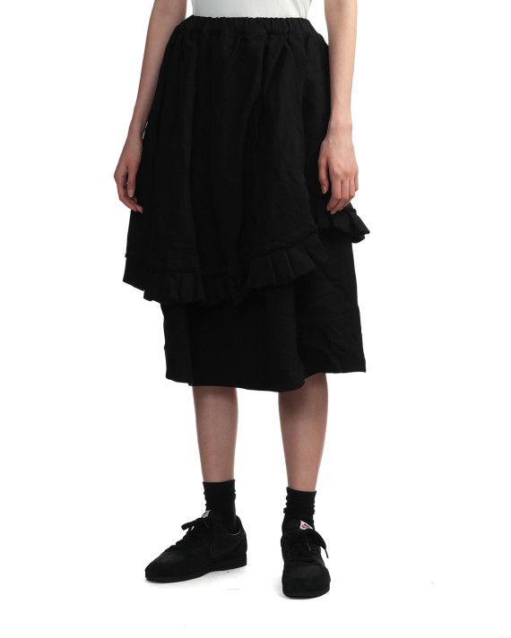 CDG by Comme des Garcons o1mle0824 Ruffle Trimmed Layered Skirt in Black Size 30" / US 8 / IT 44 - 3 Thumbnail