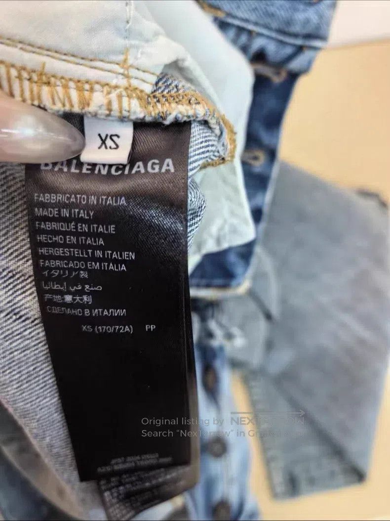 Balenciaga Balenciaga size XS Wash blue denim jeans Size US 27 - 4 Thumbnail