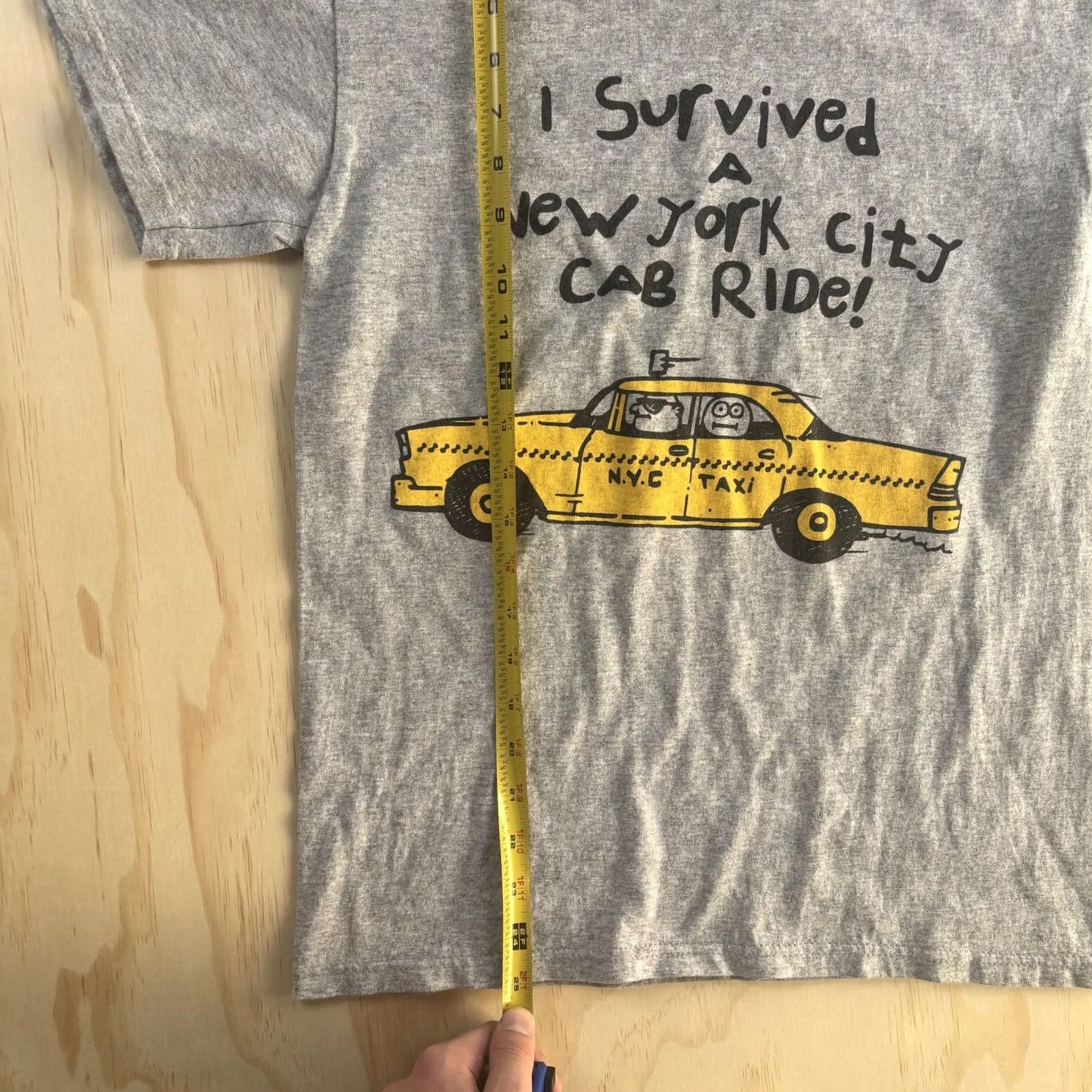 Delta Delta New York City Taxi Shirt Mens Small Gray I Survived Cab Ride Tee T-Shirt Size US S / EU 44-46 / 1 - 3 Thumbnail