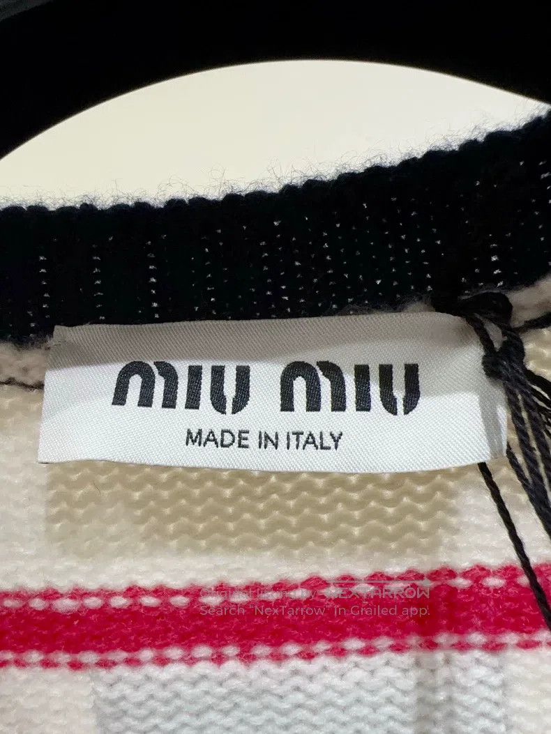 Miu Miu Miu Miu 36 Striped cardigan in early spring Size S / US 4 / IT 40 - 2 Thumbnail